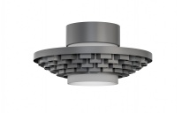 Gerbera 350 ceiling lamp, dark graphite grey, with uplight
